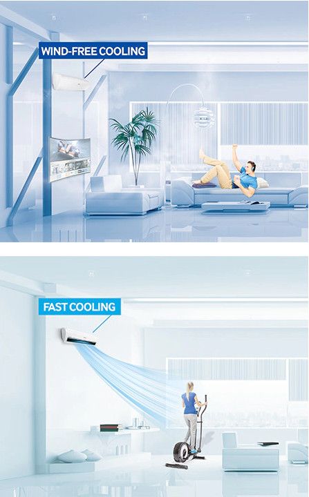 Inovatyvūs Samsung oro kondicionieriai su Wind-Free bevėja technologija