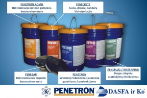Betono hidroizoliacija gamybos metu - PENETRON ADMIX hidroizoliacinis betono priedas